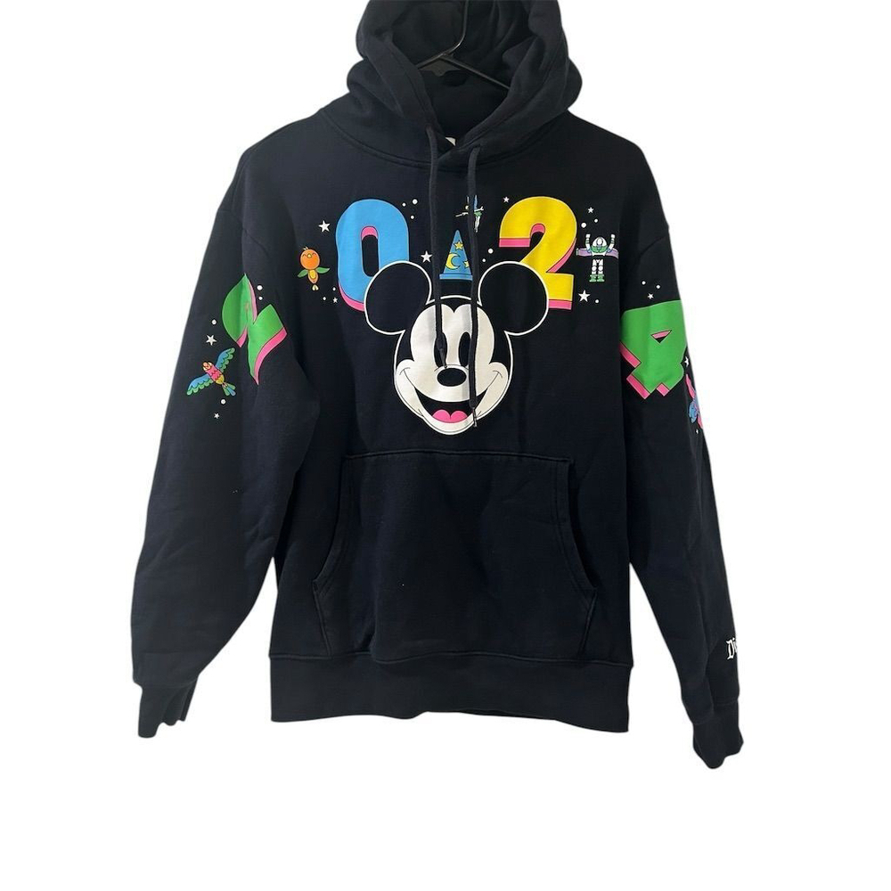 Disney Hoodie Jacket Black Mickey Mouse Disneyland Womens XS